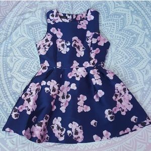 NEW Navy blue floral pink dress